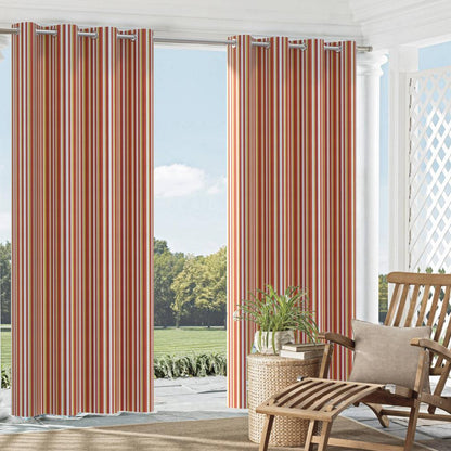 D1013 Stripe Sienna Orange & Rust Charlotte Fabrics