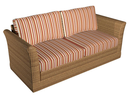 D1013 Stripe Sienna Orange & Rust Charlotte Fabrics