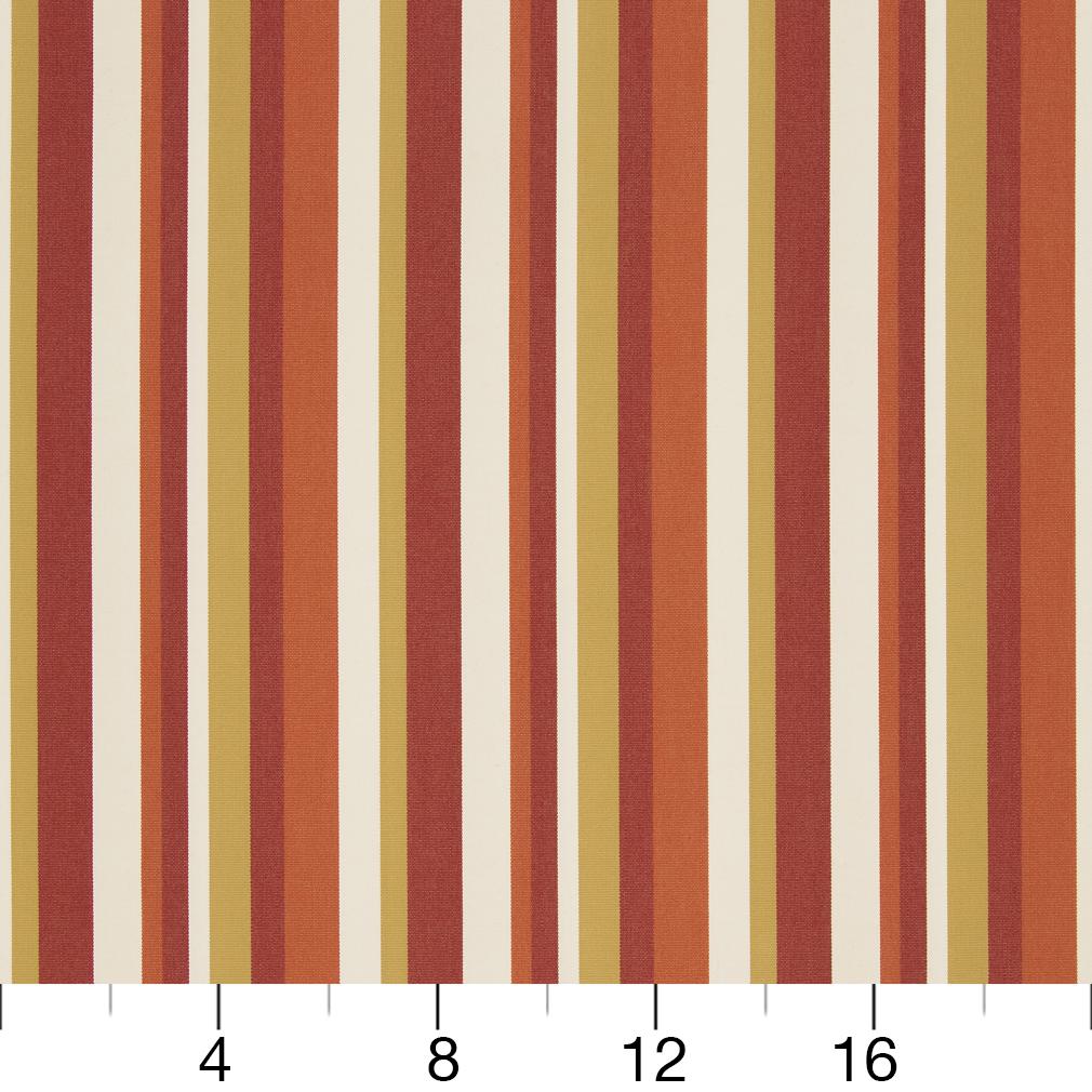 D1013 Stripe Sienna Orange & Rust Charlotte Fabrics