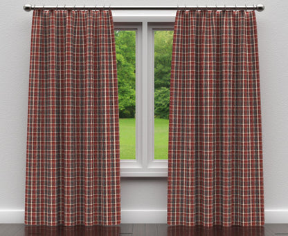 D101 Plaid Brick Plaid Blue,Red & Burgundy Charlotte Fabrics