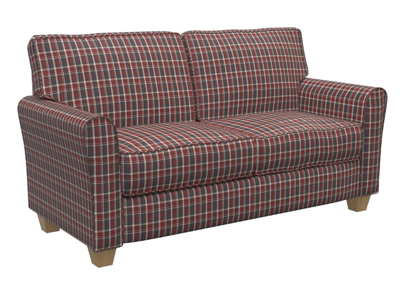 D101 Plaid Brick Plaid Blue,Red & Burgundy Charlotte Fabrics