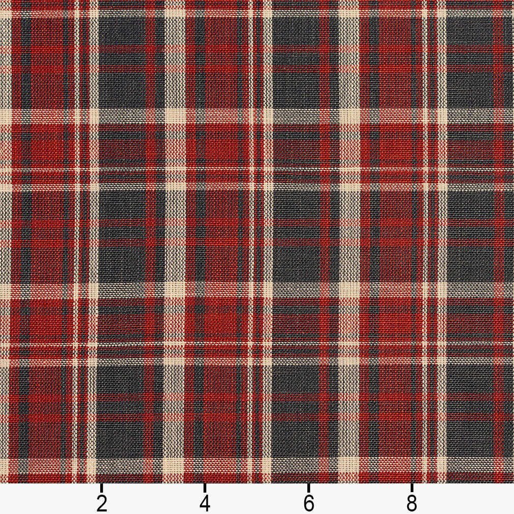 D101 Plaid Brick Plaid Blue,Red & Burgundy Charlotte Fabrics