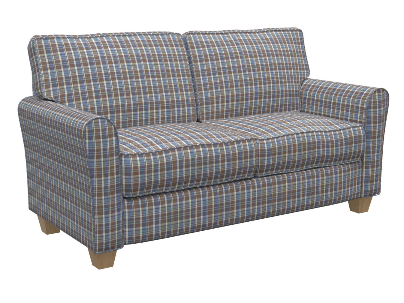 D102 Plaid Wedgewood Plaid Blue,Brown Charlotte Fabrics