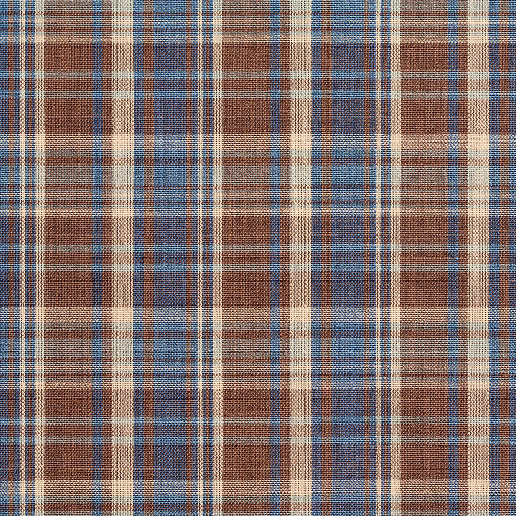 D102 Plaid Wedgewood Plaid Blue,Brown Charlotte Fabrics