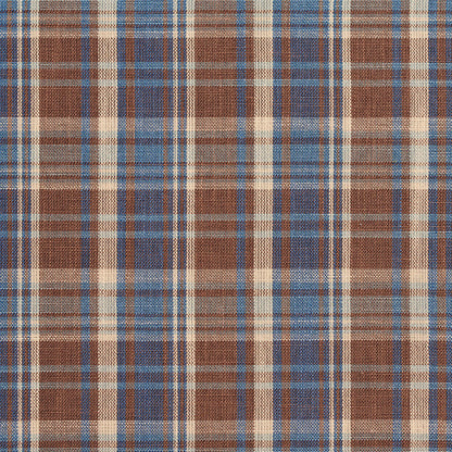 D102 Plaid Wedgewood Plaid Blue,Brown Charlotte Fabrics