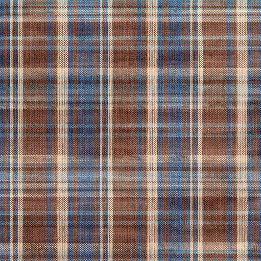 D102 Plaid Wedgewood Plaid Blue,Brown Charlotte Fabrics