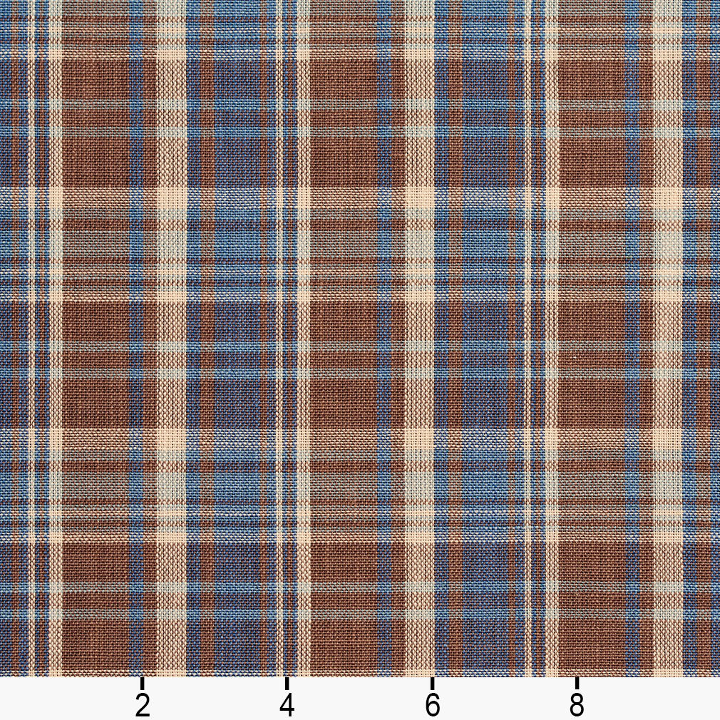 D102 Plaid Wedgewood Plaid Blue,Brown Charlotte Fabrics