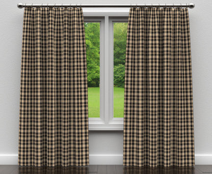 D103 Plaid Onyx Plaid Black Charlotte Fabrics