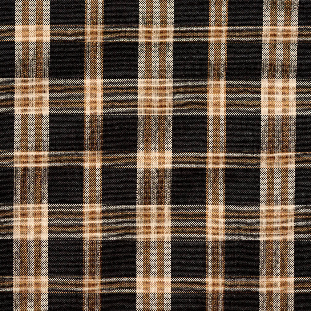D103 Plaid Onyx Plaid Black Charlotte Fabrics