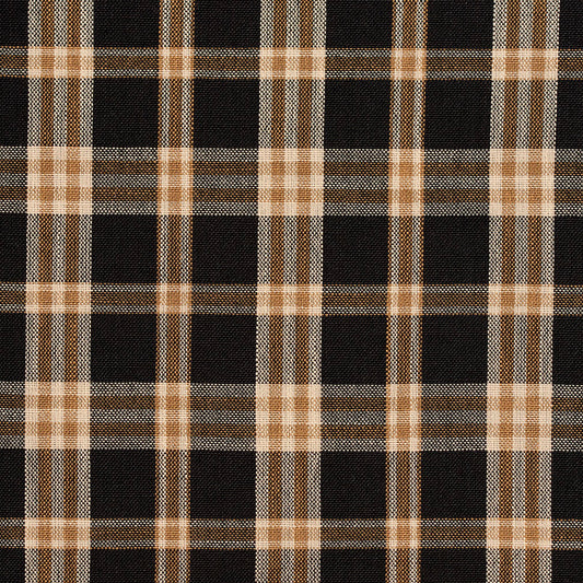 D103 Plaid Onyx Plaid Black Charlotte Fabrics