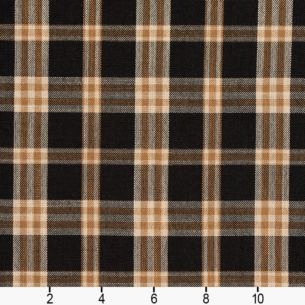 D103 Plaid Onyx Plaid Black Charlotte Fabrics