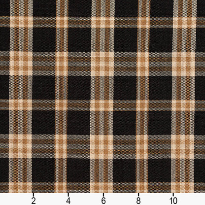 D103 Plaid Onyx Plaid Black Charlotte Fabrics