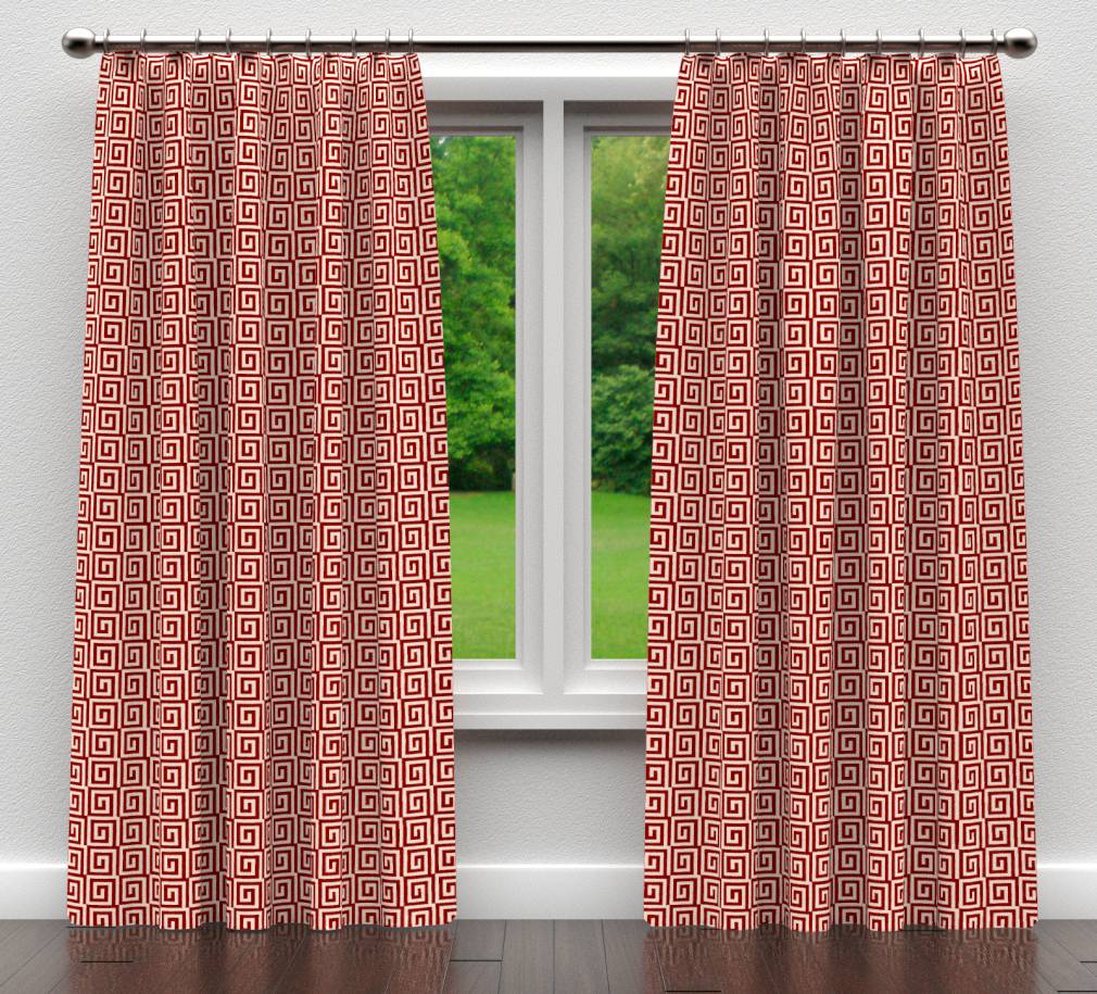 D1061 Abstract & Geometric Spice Key Red & Burgundy Charlotte Fabrics