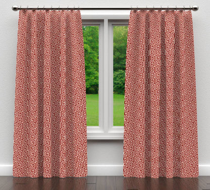 D1061 Abstract & Geometric Spice Key Red & Burgundy Charlotte Fabrics
