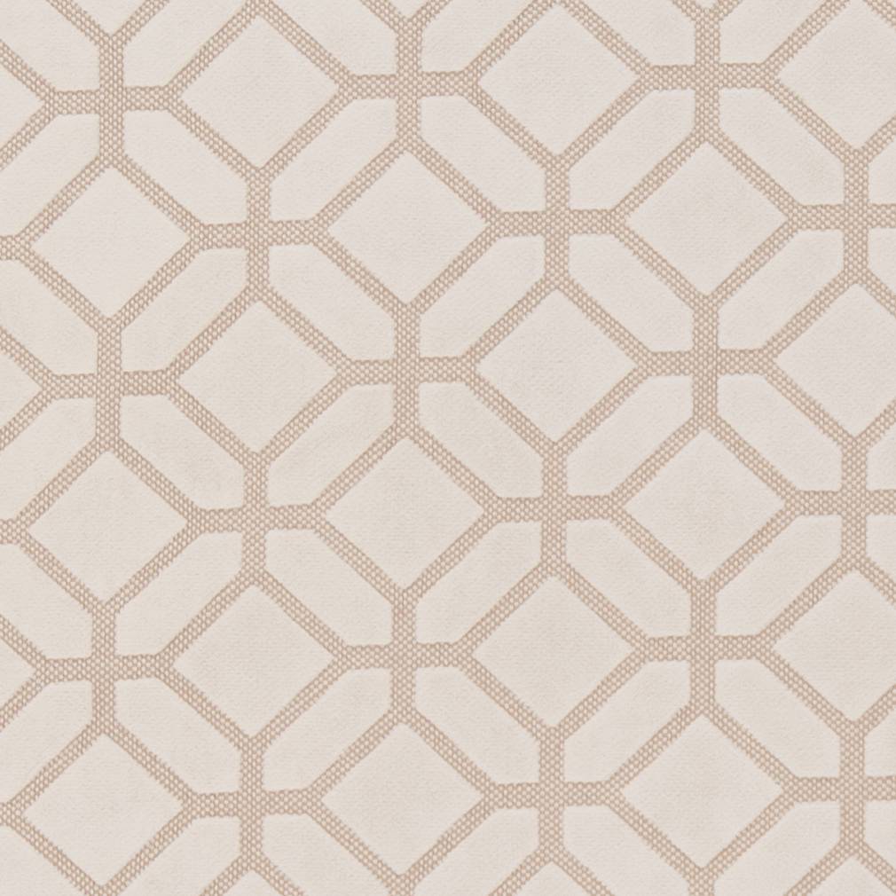 D1066 Abstract & Geometric Ivory Geometric White & Ivory Charlotte Fabrics