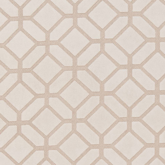 D1066 Abstract & Geometric Ivory Geometric White & Ivory Charlotte Fabrics