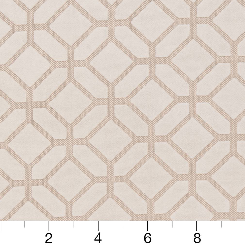 D1066 Abstract & Geometric Ivory Geometric White & Ivory Charlotte Fabrics