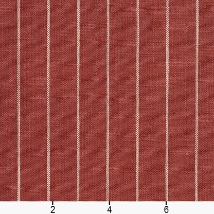 D108 Stripe Brick Pinstripe Red & Burgundy Charlotte Fabrics