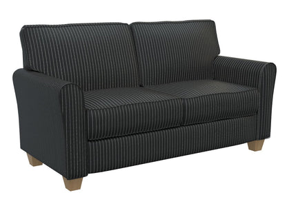 D110 Stripe Onyx Pinstripe Black Charlotte Fabrics