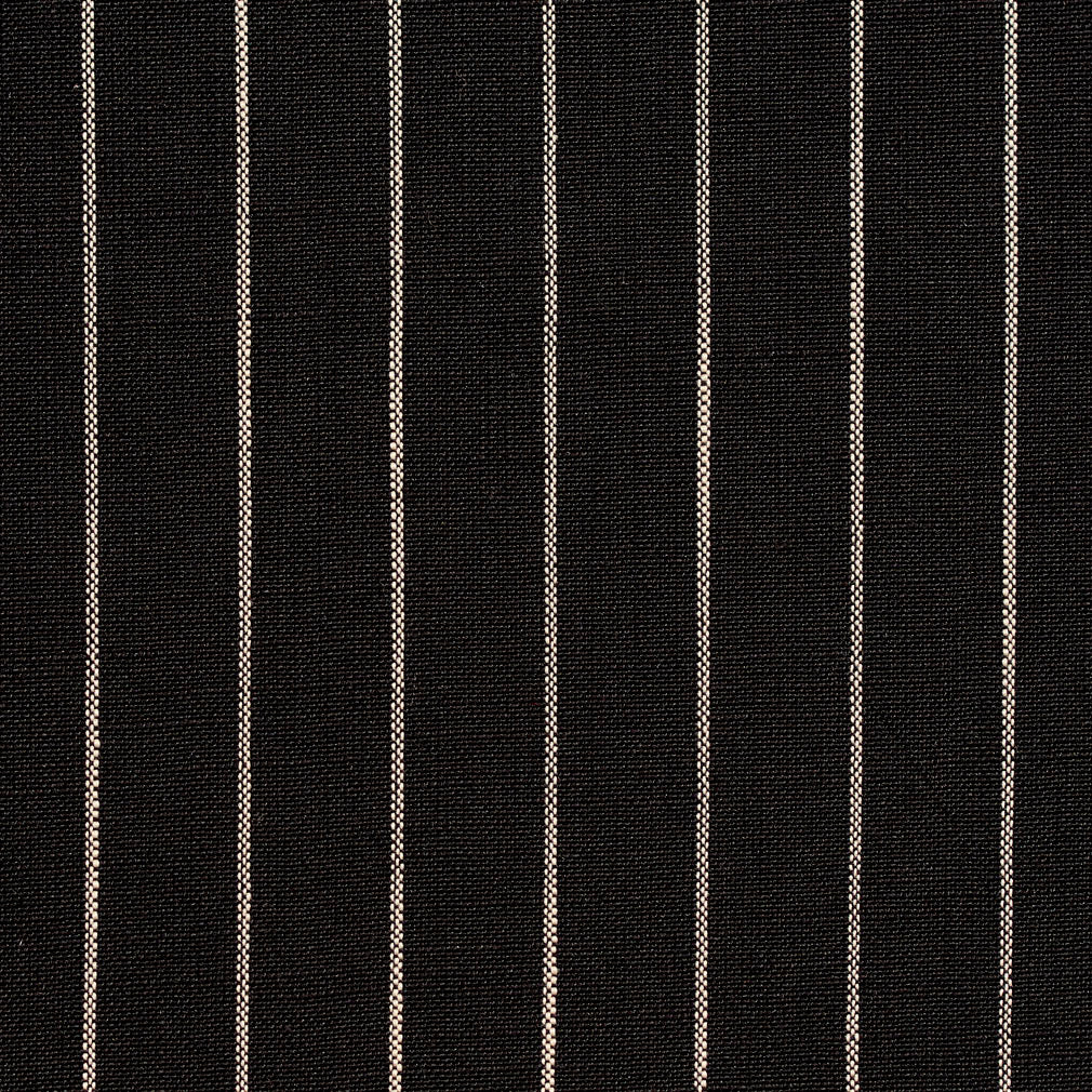 D110 Stripe Onyx Pinstripe Black Charlotte Fabrics