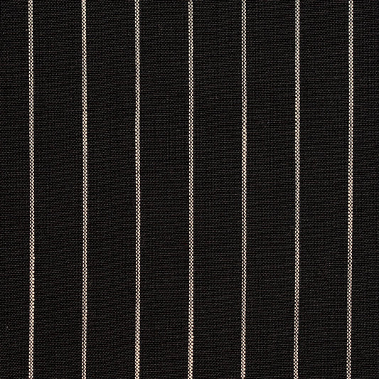 D110 Stripe Onyx Pinstripe Black Charlotte Fabrics
