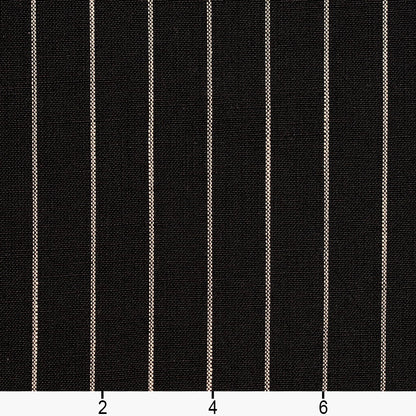 D110 Stripe Onyx Pinstripe Black Charlotte Fabrics