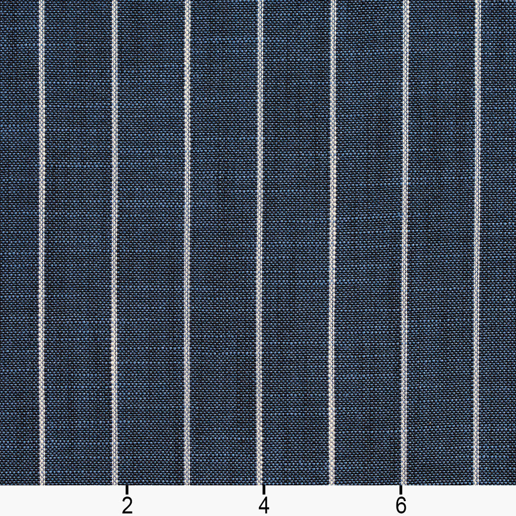 D113 Stripe Indigo Pinstripe Blue Charlotte Fabrics