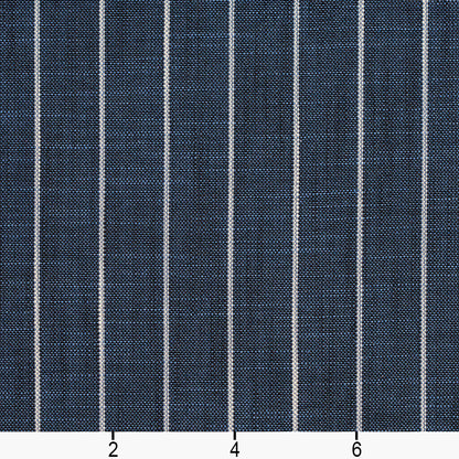 D113 Stripe Indigo Pinstripe Blue Charlotte Fabrics