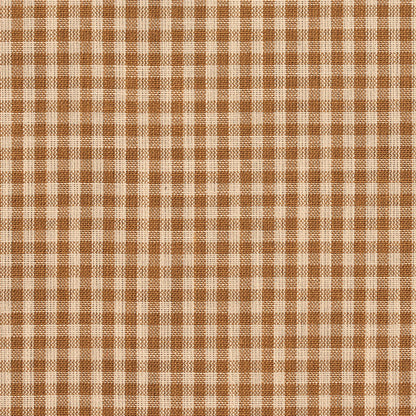 D114 Check & Houndstooth,Small Scale Wheat Gingham Brown Charlotte Fabrics