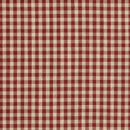 D115 Check & Houndstooth,Small Scale Brick Gingham Red & Burgundy Charlotte Fabrics