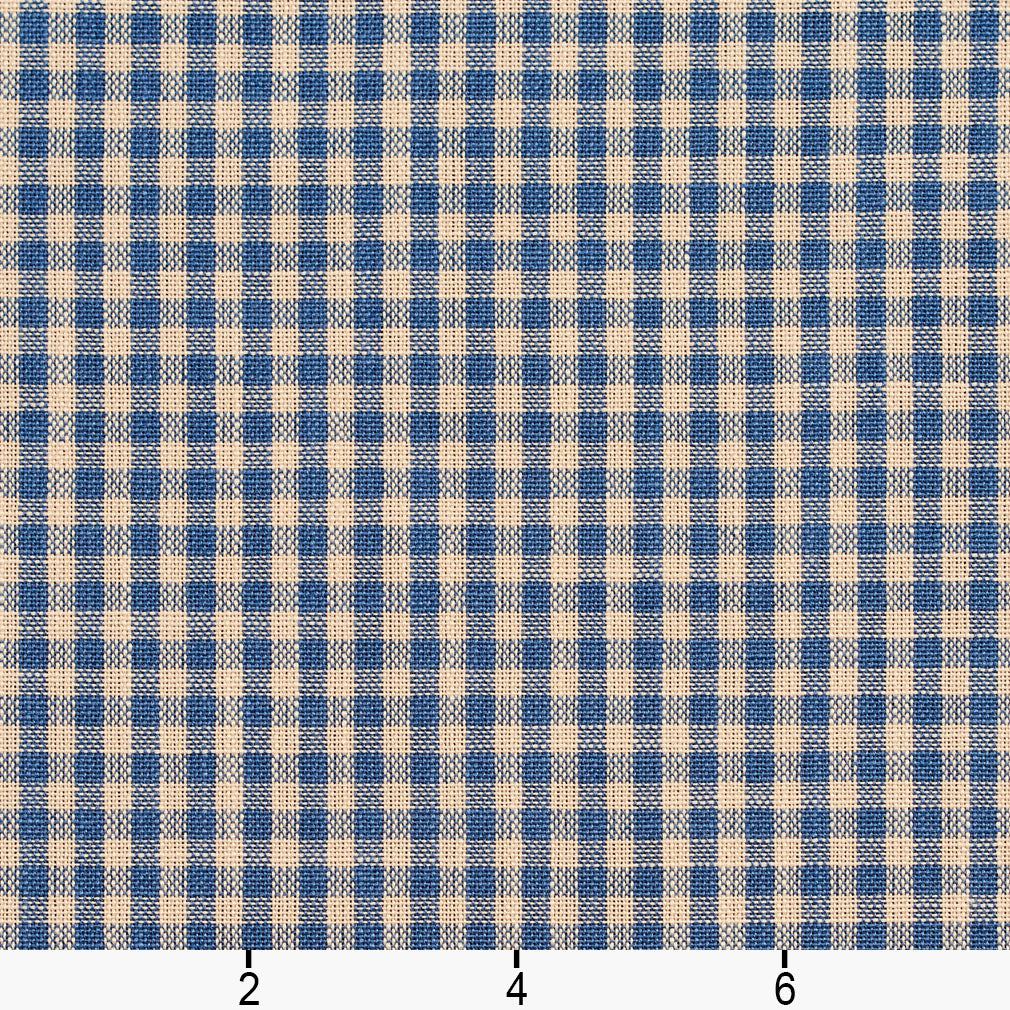 D116 Check & Houndstooth,Small Scale Wedgewood Gingham Blue Charlotte Fabrics