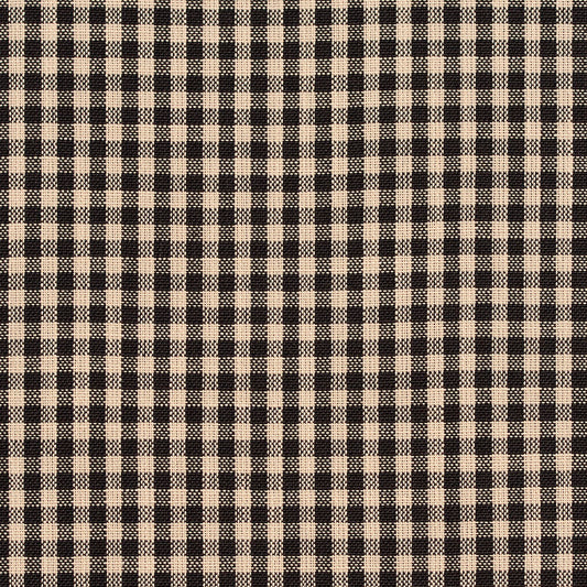 D117 Check & Houndstooth,Small Scale Onyx Gingham Black Charlotte Fabrics