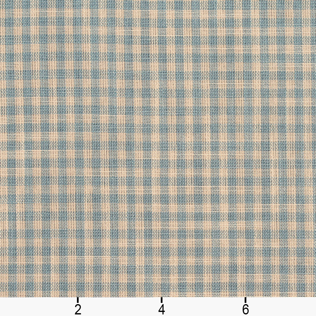 D118 Check & Houndstooth,Small Scale Cornflower Gingham Blue Charlotte Fabrics