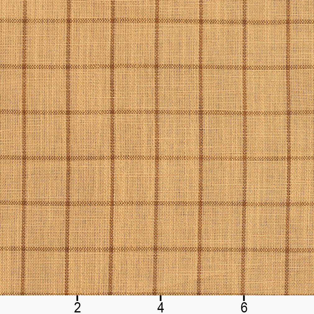 D121 Plaid,Small Scale Wheat Checkerboard Gold & Yellow Charlotte Fabrics