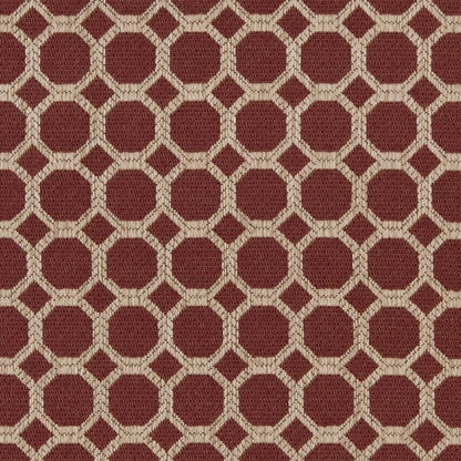 D1226 Abstract & Geometric Burgundy Honeycomb Red & Burgundy Charlotte Fabrics