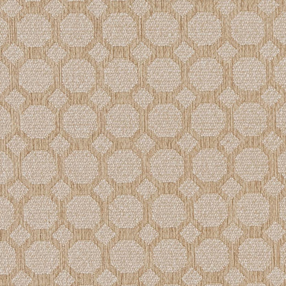 D1227 Abstract & Geometric Cream Honeycomb Beige & Taupe Charlotte Fabrics