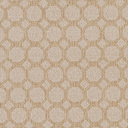 D1227 Abstract & Geometric Cream Honeycomb Beige & Taupe Charlotte Fabrics