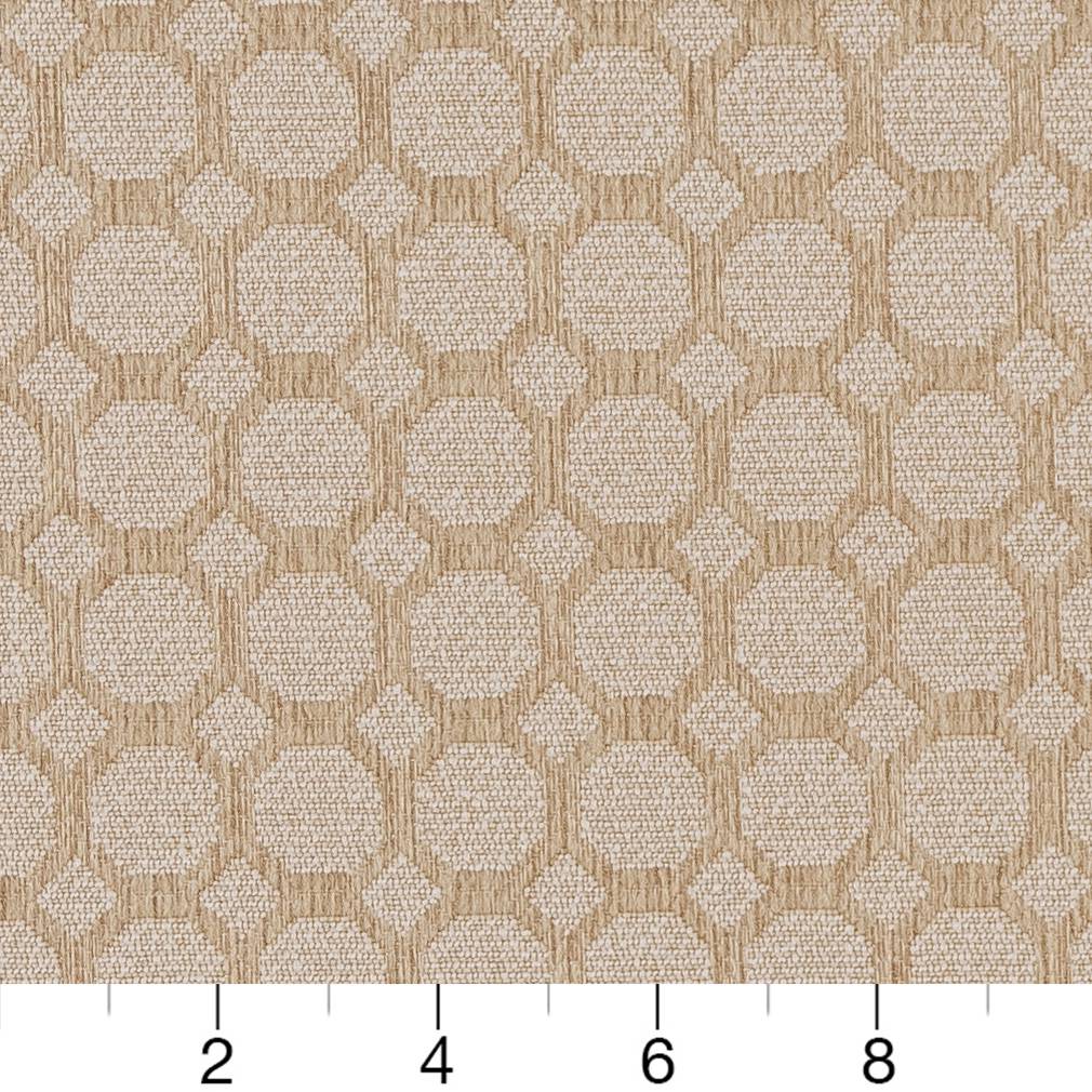 D1227 Abstract & Geometric Cream Honeycomb Beige & Taupe Charlotte Fabrics