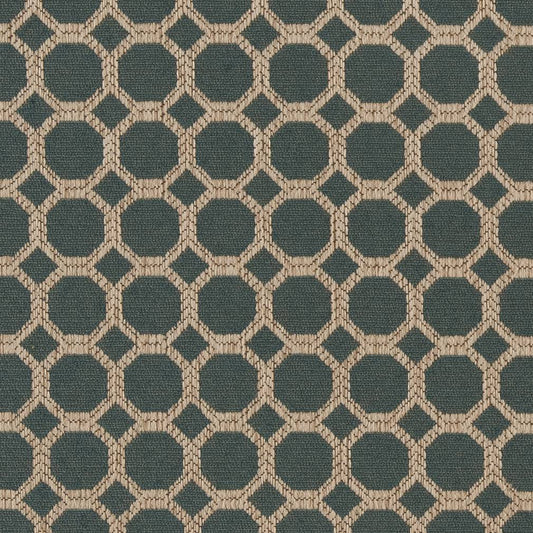 D1228 Abstract & Geometric Jade Honeycomb Aqua & Teal Charlotte Fabrics