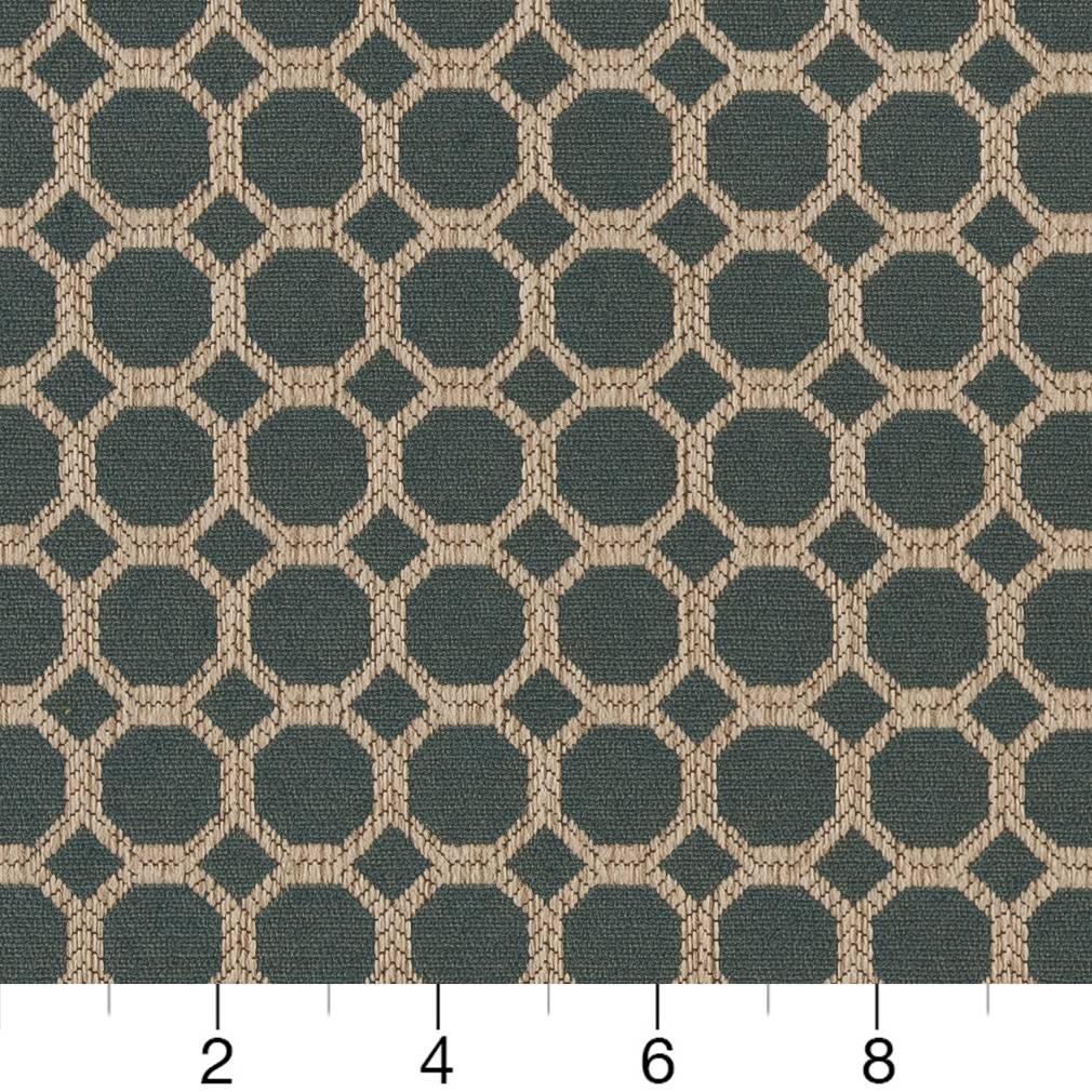 D1228 Abstract & Geometric Jade Honeycomb Aqua & Teal Charlotte Fabrics