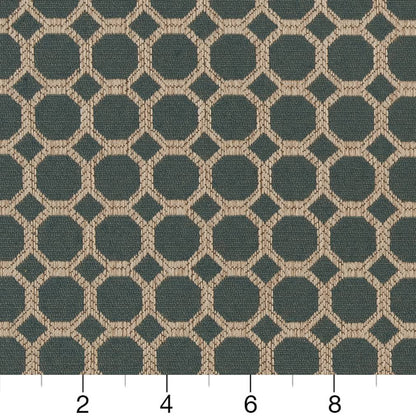 D1228 Abstract & Geometric Jade Honeycomb Aqua & Teal Charlotte Fabrics