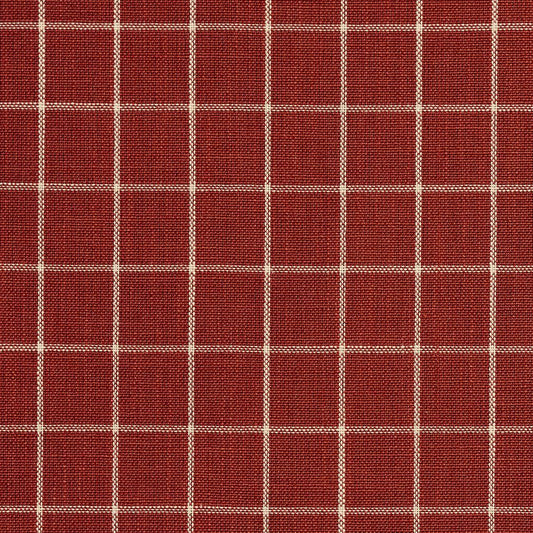 D122 Plaid,Small Scale Brick Checkerboard Red & Burgundy Charlotte Fabrics