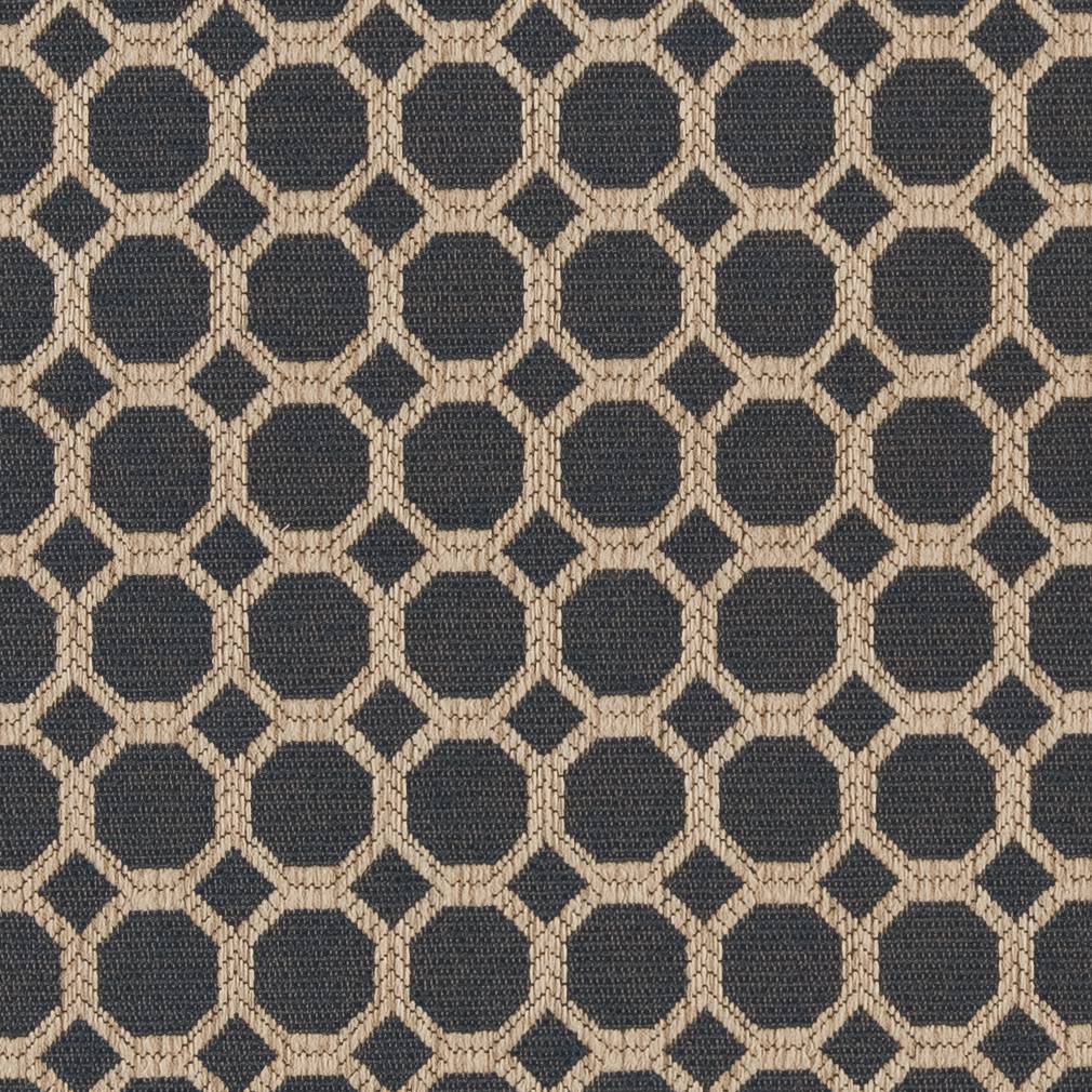 D1230 Abstract & Geometric Indigo Honeycomb Blue Charlotte Fabrics
