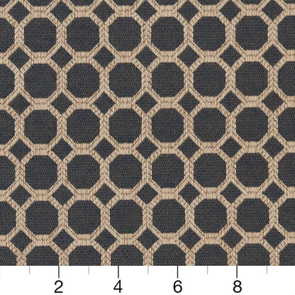 D1230 Abstract & Geometric Indigo Honeycomb Blue Charlotte Fabrics