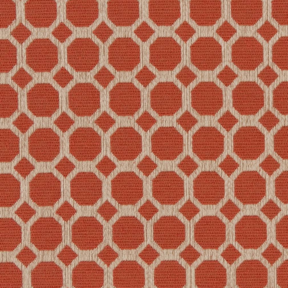 D1231 Abstract & Geometric Spice Honeycomb Orange & Rust Charlotte Fabrics