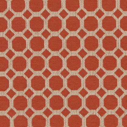 D1231 Abstract & Geometric Spice Honeycomb Orange & Rust Charlotte Fabrics
