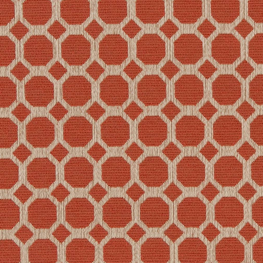 D1231 Abstract & Geometric Spice Honeycomb Orange & Rust Charlotte Fabrics