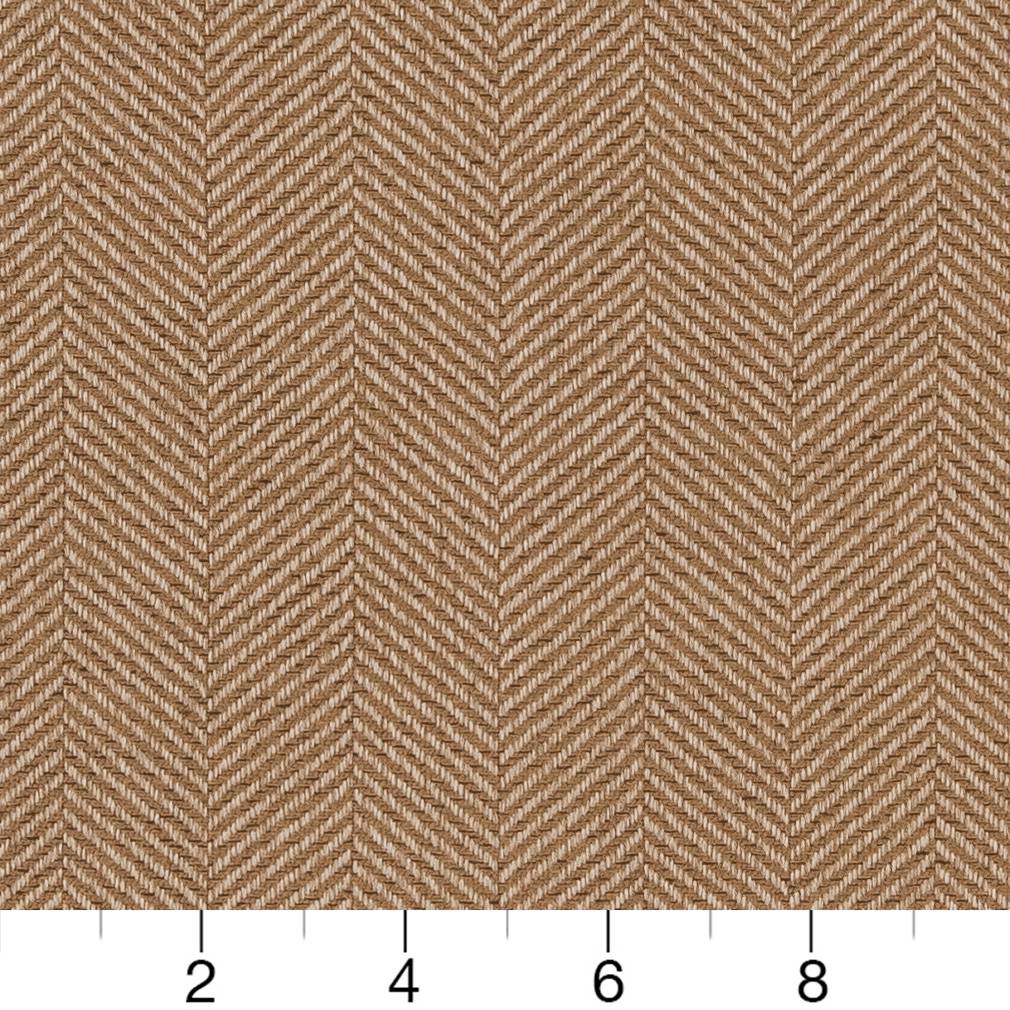 D1233 Herringbone & Chevron Honey Chevron Brown Charlotte Fabrics