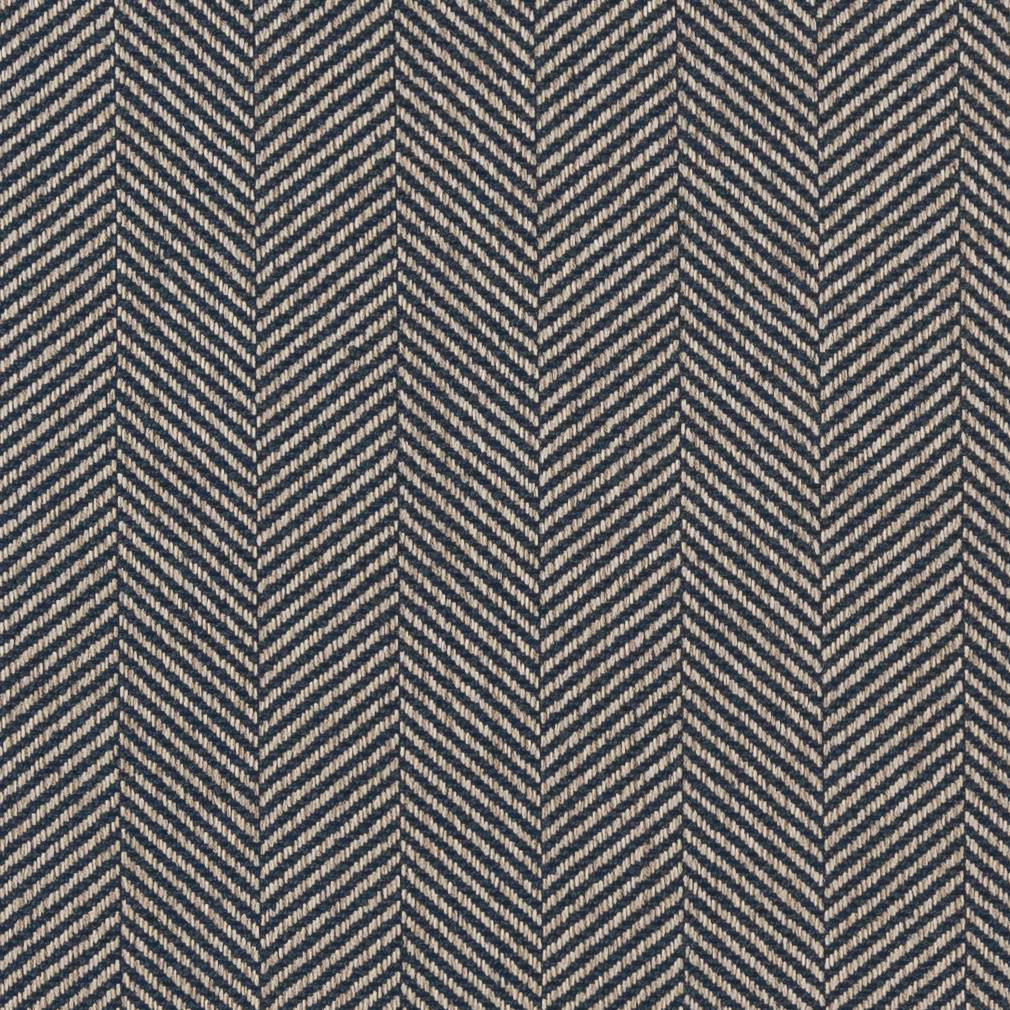D1237 Herringbone & Chevron Indigo Chevron Blue Charlotte Fabrics