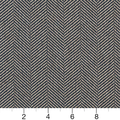 D1237 Herringbone & Chevron Indigo Chevron Blue Charlotte Fabrics